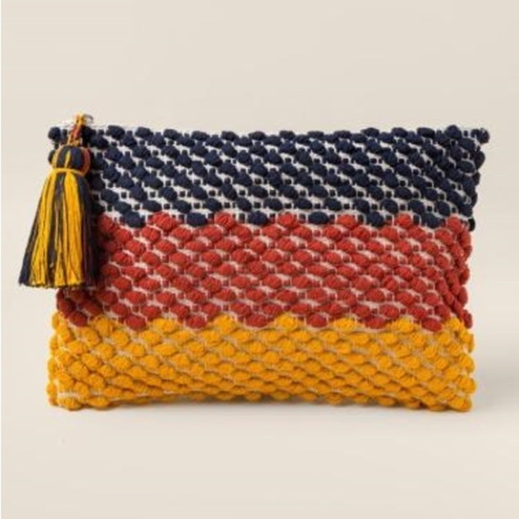 Handmade Boho Clutch With Tassel‎ - Picture 1 of 7